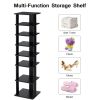 Wooden Space Saving 7 Tiers Vertical Shoe Rack for Front Door