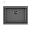 Aqucubic Gunmetal Black Handmade 304 Stainless Steel Undermount Kitchen Sink with Accessories and faucet