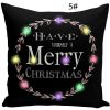 Christmas Glow LED Light Pillow Case Lantern Christmas Pillow Creative Printed Pillow Home Decor