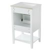 20" Bathroom Vanity with Sink, Bathroom Cabinet with Soft Closing Door, Storage Rack and Open Shelf