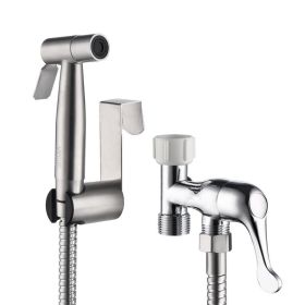 Bathroom Fittings Handheld Cloth Diaper Sprayer Bidet Sprayer for Toilet (Type: Bathroom Fittings, Color: Silver)