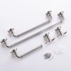 Bathroom Hardware Set Brushed Nickel 4-Pieces Bathroom Towel Rack 24 Inches Adjustable Bathroom Accessories Set