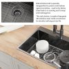 Aqucubic Gunmetal Black CUPC Handmade 304 Stainless Steel Topmount Kitchen Sink with Accessories and faucet