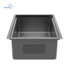 Aqucubic Gunmetal Black Handmade 304 Stainless Steel Undermount Kitchen Sink with Accessories and faucet