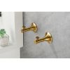 6 Piece Brass Bathroom Towel Rack Set Wall Mount