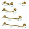 6 Piece Brass Bathroom Towel Rack Set Wall Mount