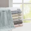 Cotton Waffle Jacquard Antimicrobial Bath Towel 6 Piece Set