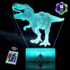 16 Colors Children 3D Illusion Bedside Lamp Remote Control Night Light For Kids 2 3 4 5 6 7 8-12 Year Old; Birthday Gifts For Boys; Home Decorations