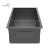 Aqucubic Gunmetal Black Handmade 304 Stainless Steel Undermount Kitchen Sink with Accessories and faucet